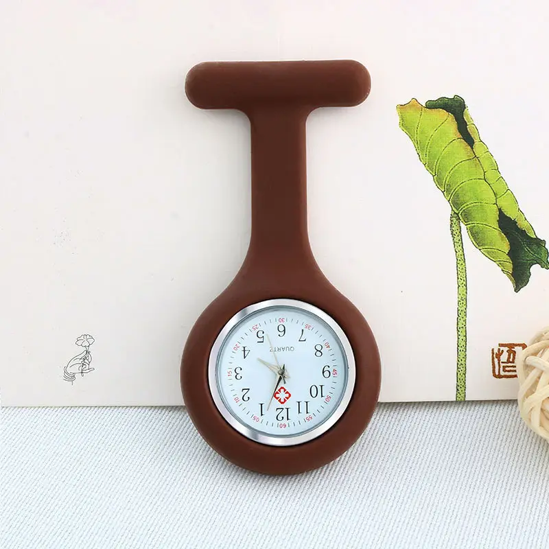 Factory Direct Sales New Silicone Band Wholesale Male and Female Nurse Watch Advertising Gift Hanging Watch Hot Selling Chest Watch Dropshipping