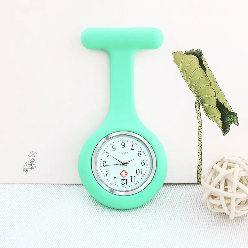 Factory Direct Sales New Silicone Band Wholesale Male and Female Nurse Watch Advertising Gift Hanging Watch Hot Selling Chest Watch Dropshipping