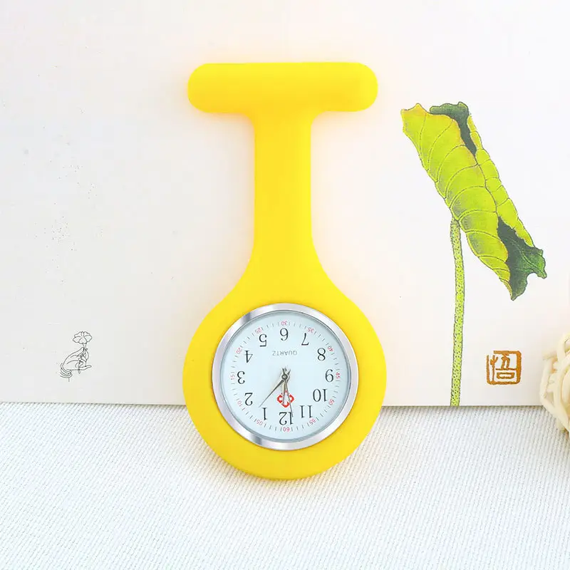 Factory Direct Sales New Silicone Band Wholesale Male and Female Nurse Watch Advertising Gift Hanging Watch Hot Selling Chest Watch Dropshipping