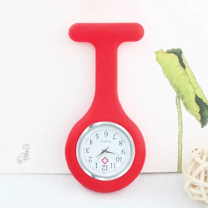 Factory Direct Sales New Silicone Band Wholesale Male and Female Nurse Watch Advertising Gift Hanging Watch Hot Selling Chest Watch Dropshipping
