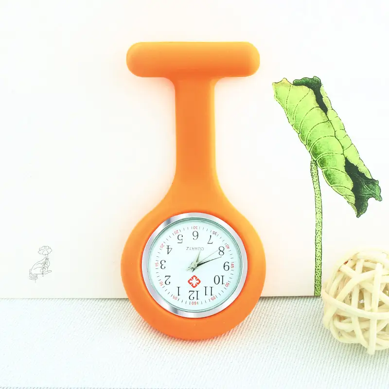Factory Direct Sales New Silicone Band Wholesale Male and Female Nurse Watch Advertising Gift Hanging Watch Hot Selling Chest Watch Dropshipping
