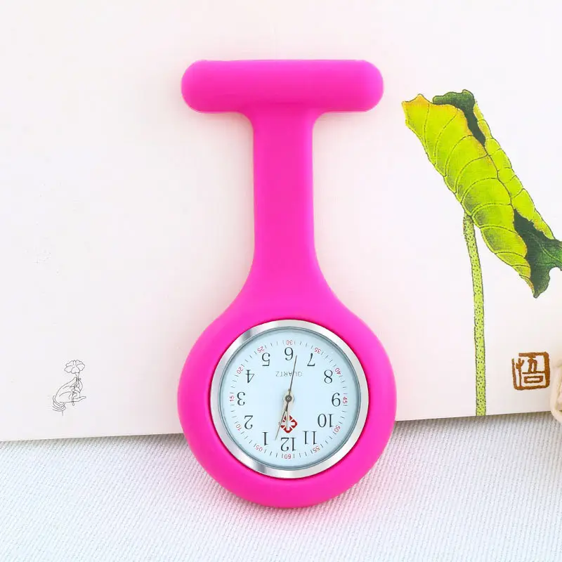 Factory Direct Sales New Silicone Band Wholesale Male and Female Nurse Watch Advertising Gift Hanging Watch Hot Selling Chest Watch Dropshipping