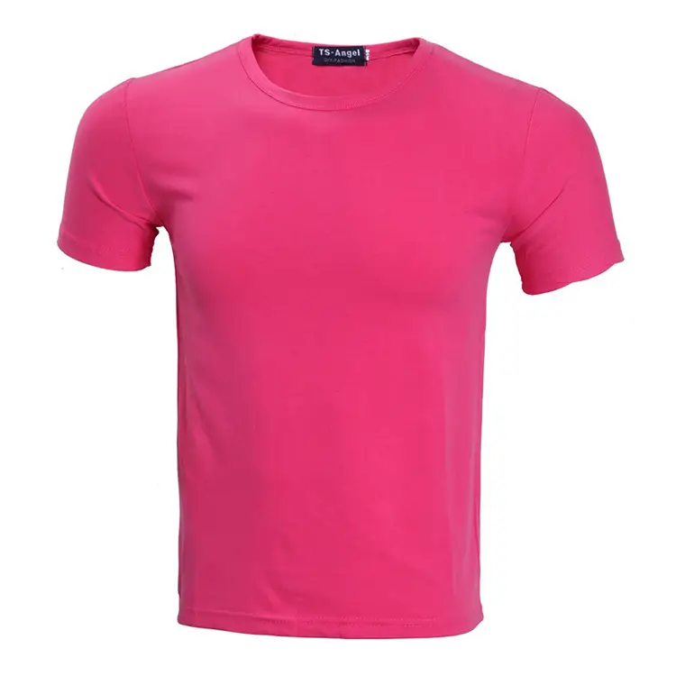 Men Women Cotton T-Shirt Green Light Blue Round Neck - Image 3