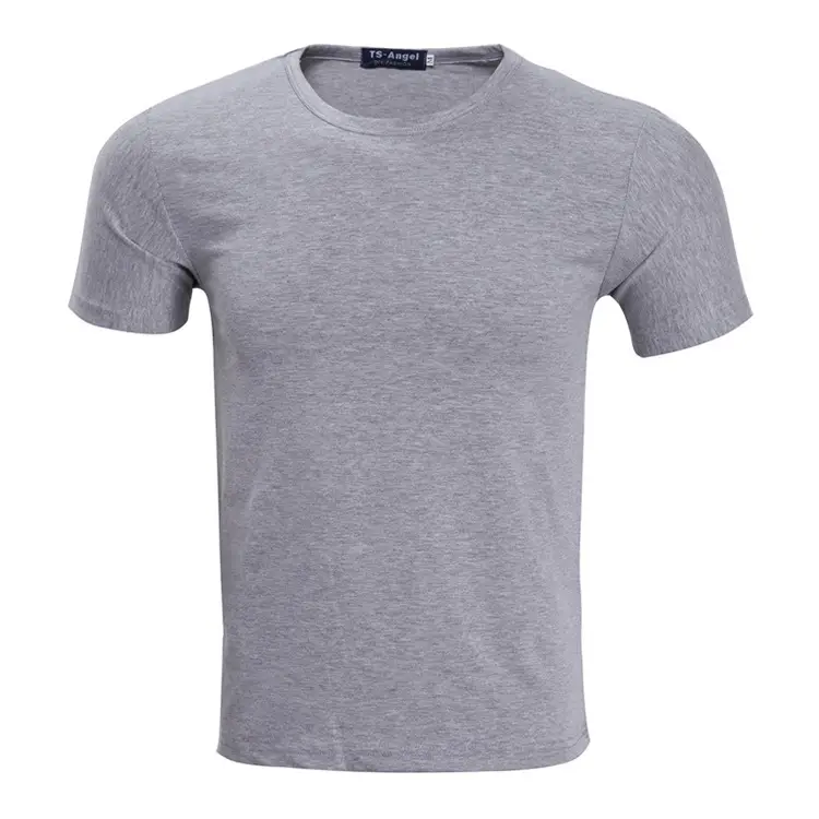 Men Women Cotton T-Shirt Green Light Blue Round Neck - Image 5