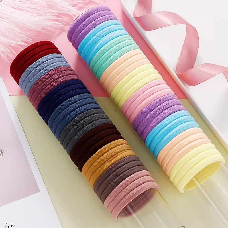 Purple Rubber Hair Bands for Women - 50 Pcs - Image 38