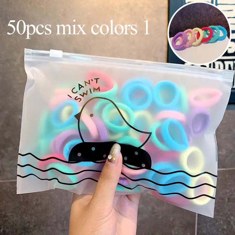 Purple Rubber Hair Bands for Women - 50 Pcs - Image 28