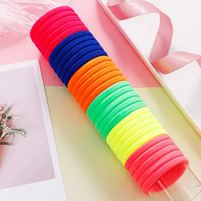 Purple Rubber Hair Bands for Women - 50 Pcs - Image 3