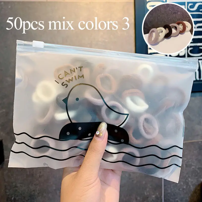 Purple Rubber Hair Bands for Women - 50 Pcs - Image 30
