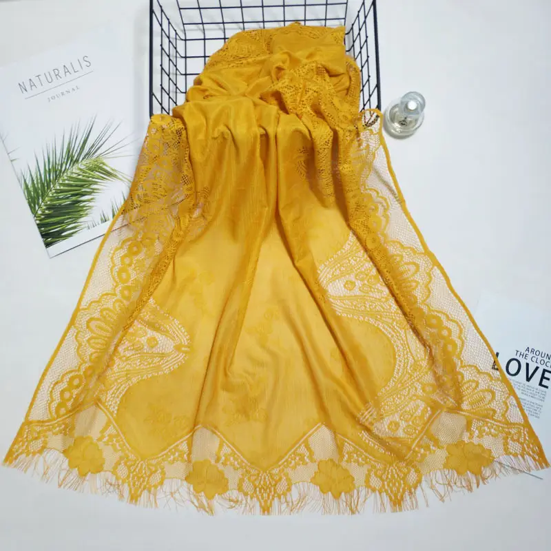 Golden Lace Scarf for Women Muslim Turban - Image 2