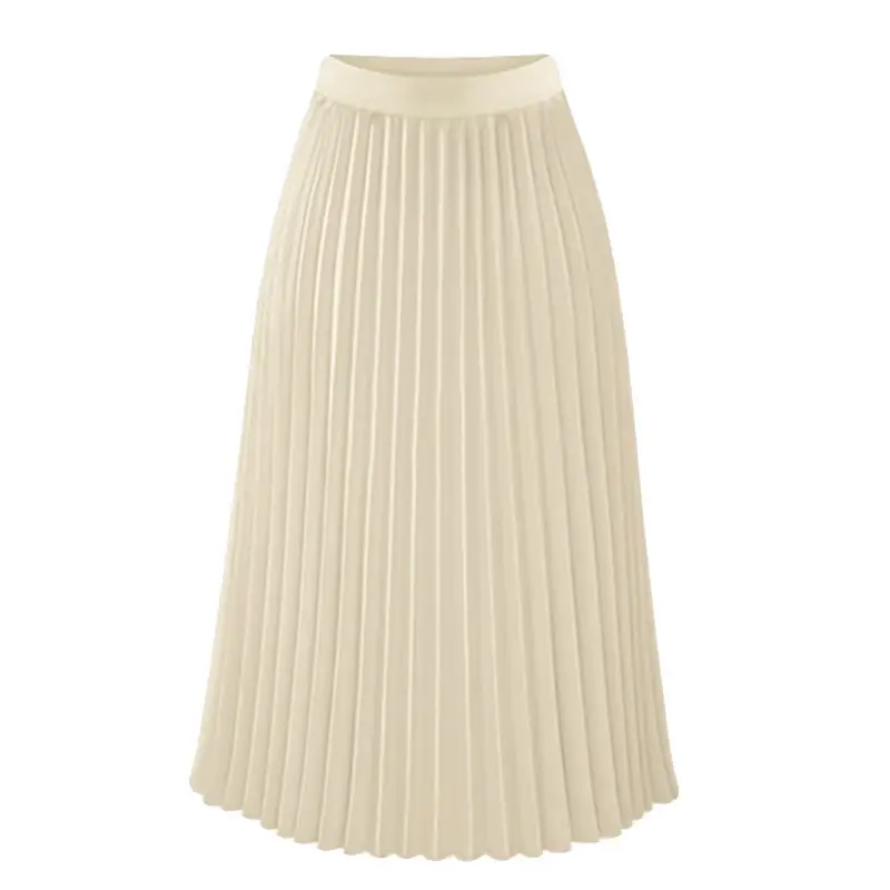 Red Pleated Chiffon Skirt Women Spring Summer - Image 6