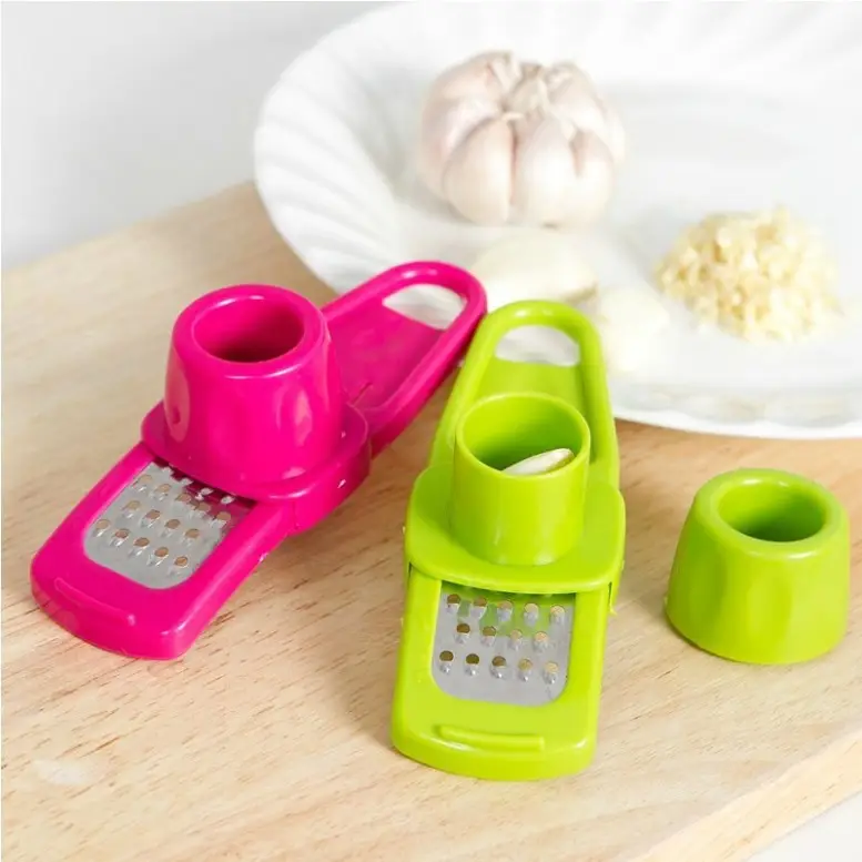 Pink Garlic Press Multi-Functional Kitchen Tool