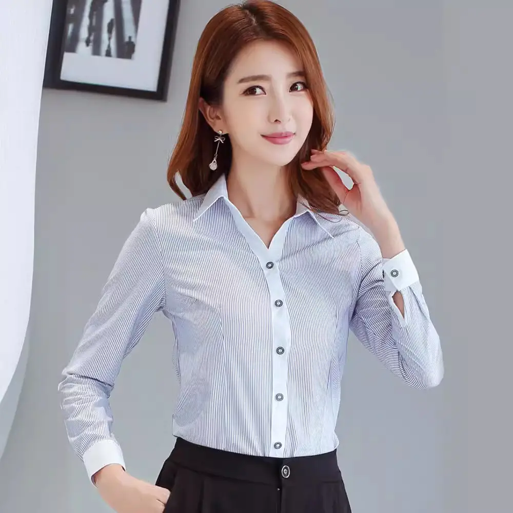 Purple Jacquard Slim Fit Long Sleeve Shirt for Women - Image 8