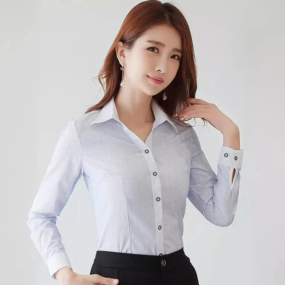 Purple Jacquard Slim Fit Long Sleeve Shirt for Women - Image 9