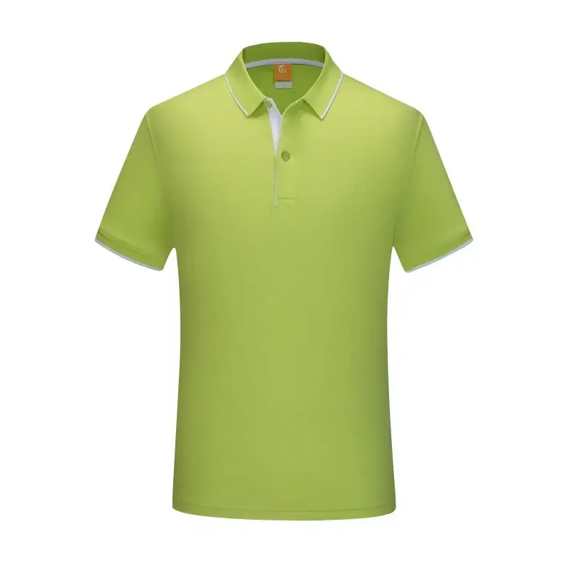 Men Black Polo T-Shirt with Red Yellow Trim - Image 4