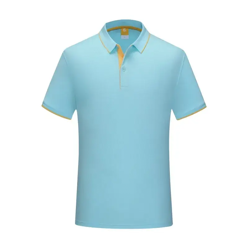 Men Black Polo T-Shirt with Red Yellow Trim - Image 7