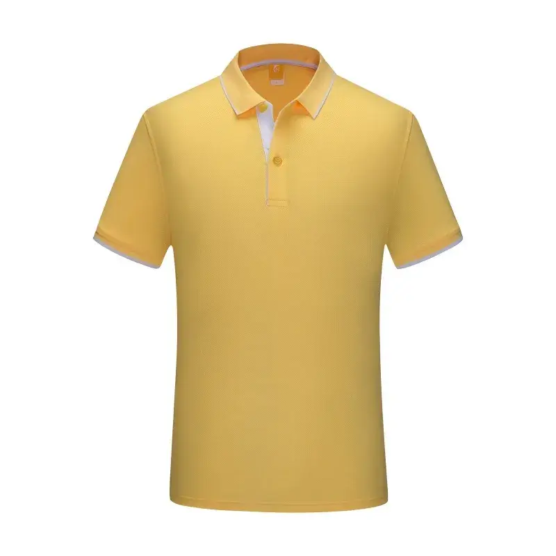 Men Black Polo T-Shirt with Red Yellow Trim - Image 8
