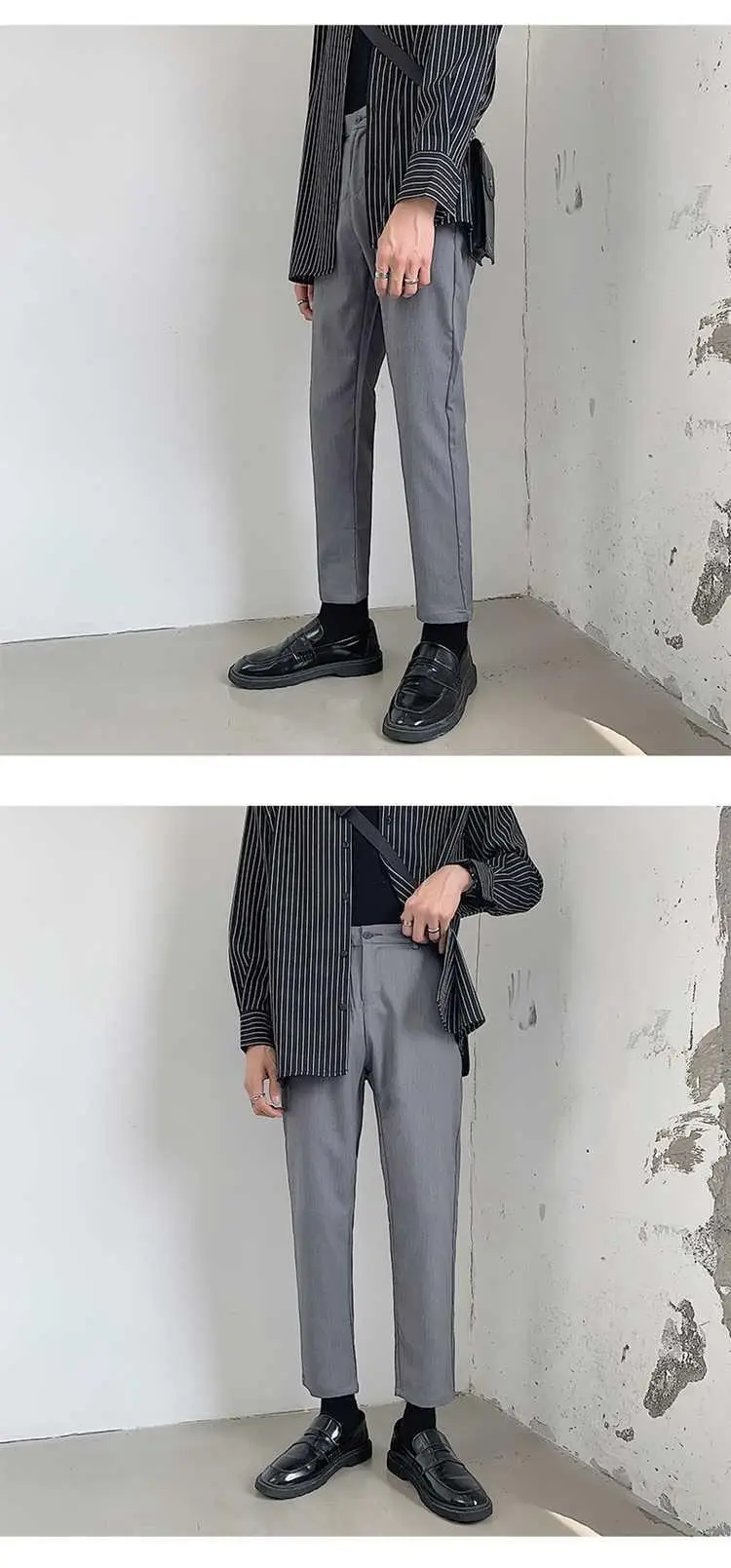 Men's Slim Fit Western Pants Ankle Length Black — feature 12