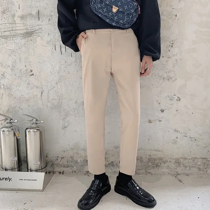 Men's Slim Fit Western Pants Ankle Length Black - Image 3