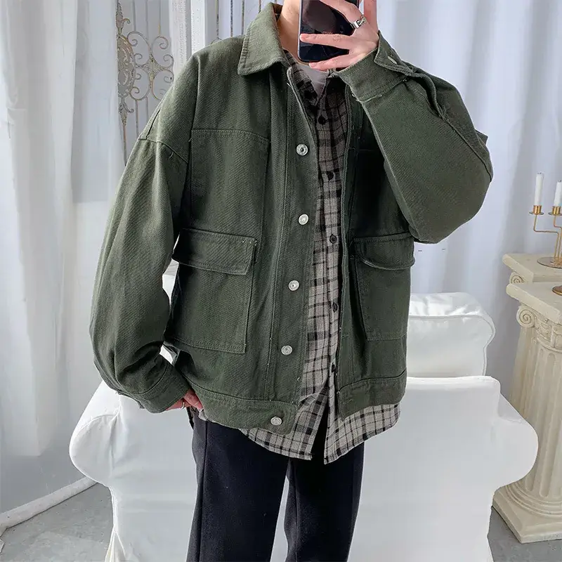 Men's Korean Style Black Casual Jacket All Match