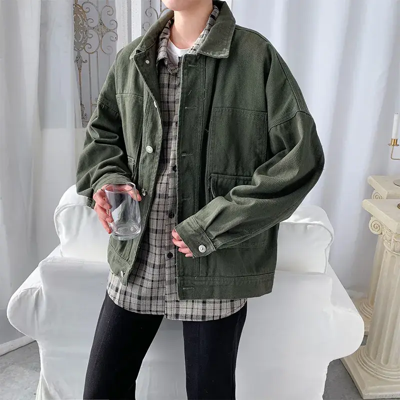 Men's Korean Style Black Casual Jacket All Match