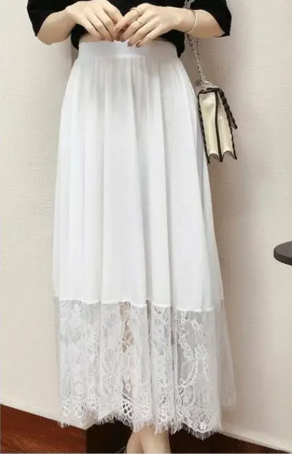Blue Lace Hanfu Skirt Mid Length Anti Exposure - Image 4