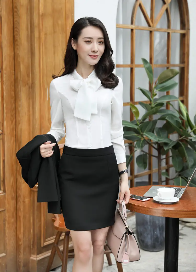 Women Business Suit Beige Three-Piece Autumn Winter Elegant — feature 11