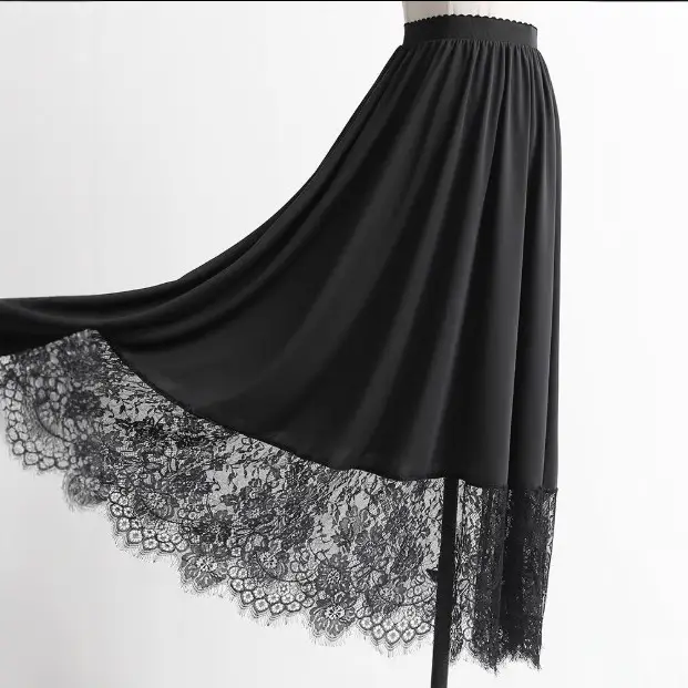 White Lace Hem Skirt with 3m Hem for Women - Image 11