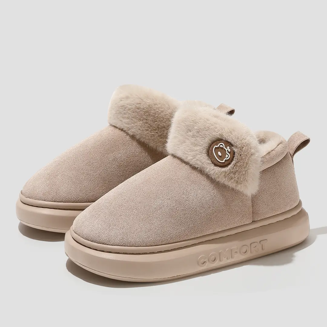 Cotton Slippers for Women Winter Couples Indoor Home Household Non-Slip Thick Soles with Poop Feeling Warm Bags and Cotton Shoes for Men Wholesale - Image 11