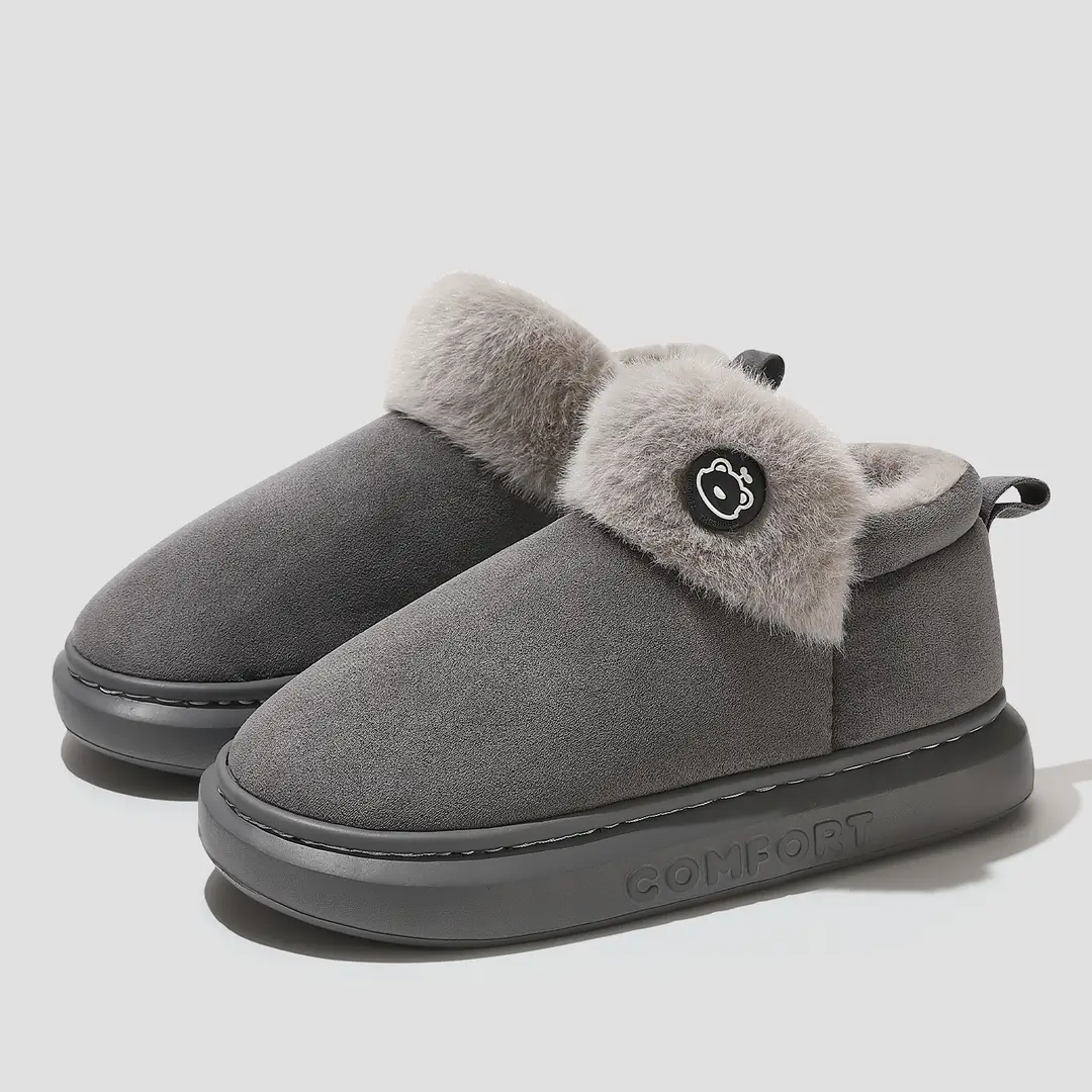 Cotton Slippers for Women Winter Couples Indoor Home Household Non-Slip Thick Soles with Poop Feeling Warm Bags and Cotton Shoes for Men Wholesale - Image 12