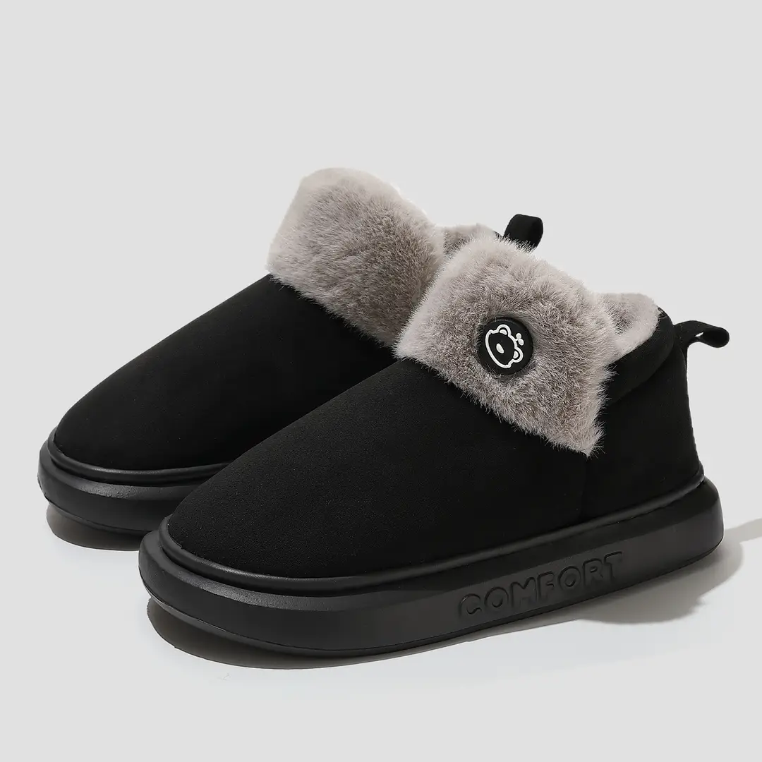 Cotton Slippers for Women Winter Couples Indoor Home Household Non-Slip Thick Soles with Poop Feeling Warm Bags and Cotton Shoes for Men Wholesale - Image 13