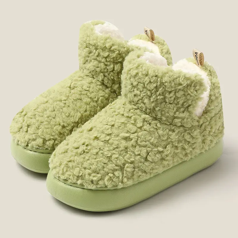 Cotton Slippers for Women Winter Couples Indoor Home Household Non-Slip Thick Soles with Poop Feeling Warm Bags and Cotton Shoes for Men Wholesale - Image 4