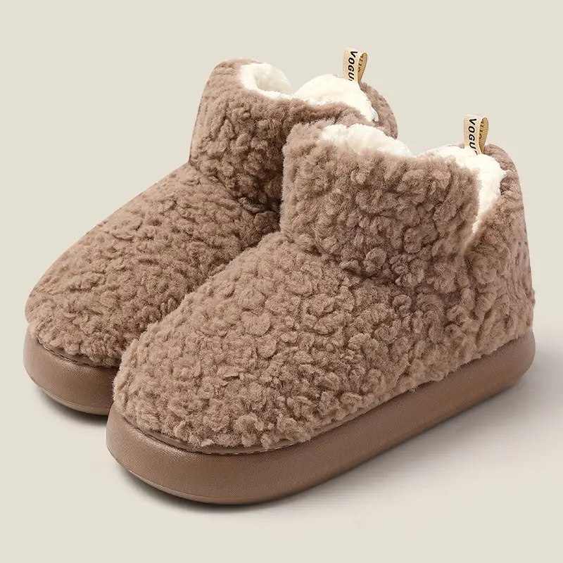 Cotton Slippers for Women Winter Couples Indoor Home Household Non-Slip Thick Soles with Poop Feeling Warm Bags and Cotton Shoes for Men Wholesale - Image 5