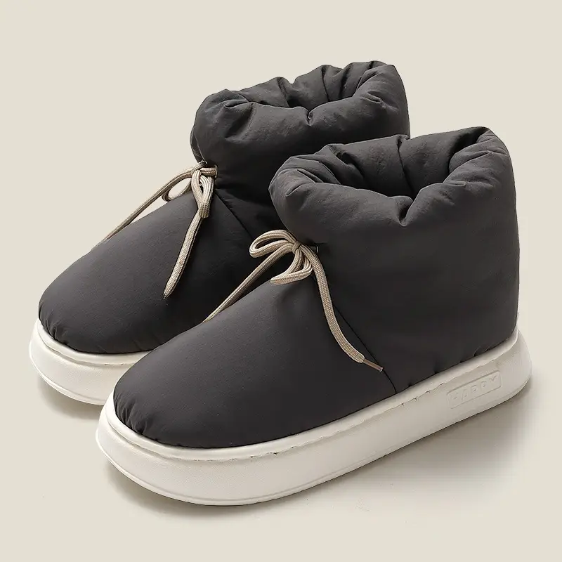 Cotton Slippers for Women Winter Couples Indoor Home Household Non-Slip Thick Soles with Poop Feeling Warm Bags and Cotton Shoes for Men Wholesale - Image 6