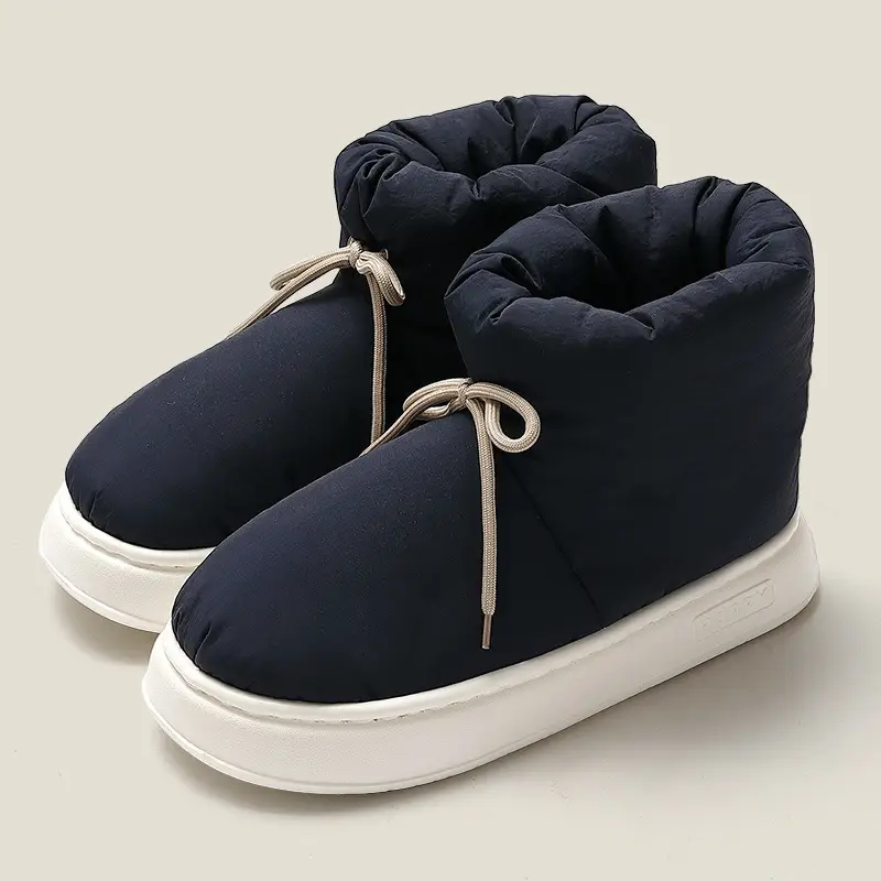 Cotton Slippers for Women Winter Couples Indoor Home Household Non-Slip Thick Soles with Poop Feeling Warm Bags and Cotton Shoes for Men Wholesale - Image 9