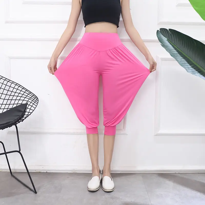 Grey High Waist Cropped Yoga Pants for Women