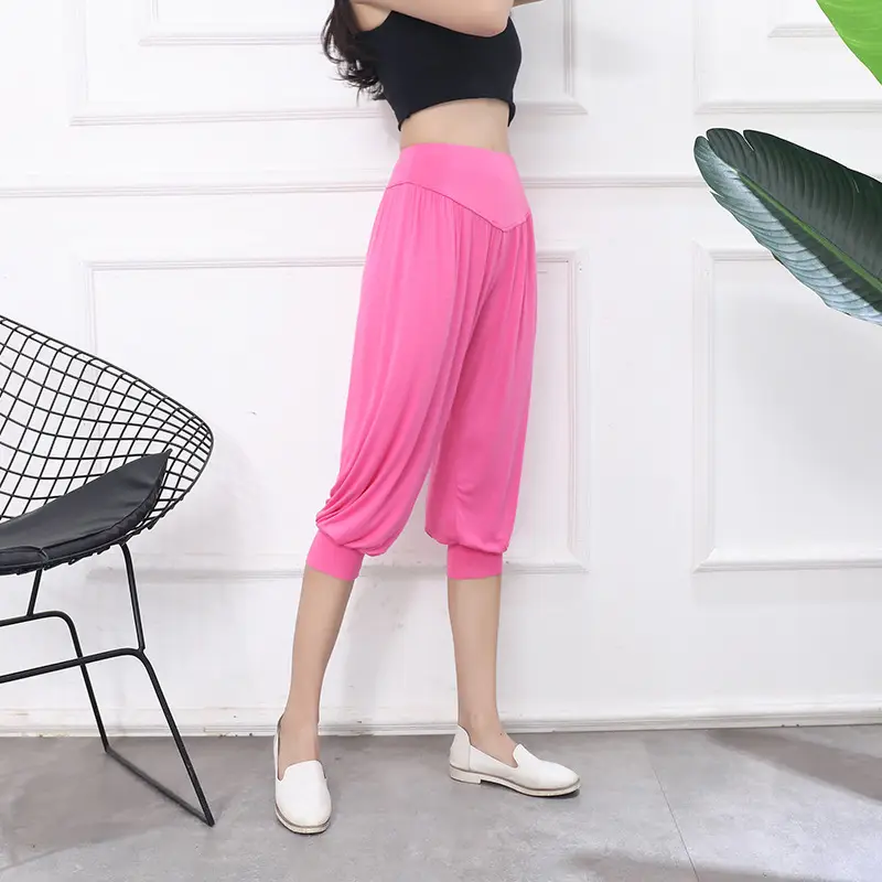 Grey High Waist Cropped Yoga Pants for Women — feature 20