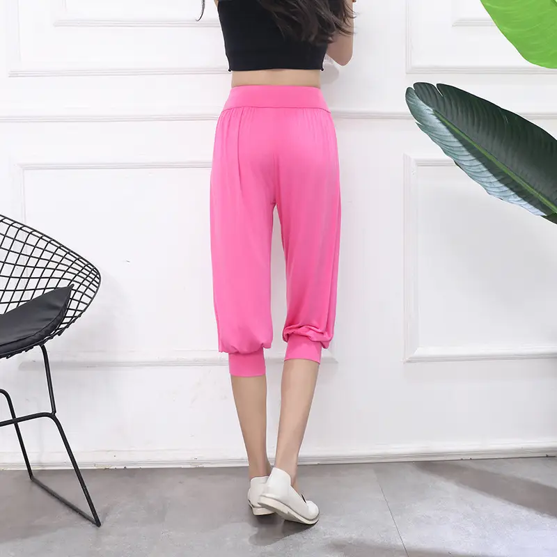 Grey High Waist Cropped Yoga Pants for Women — feature 21
