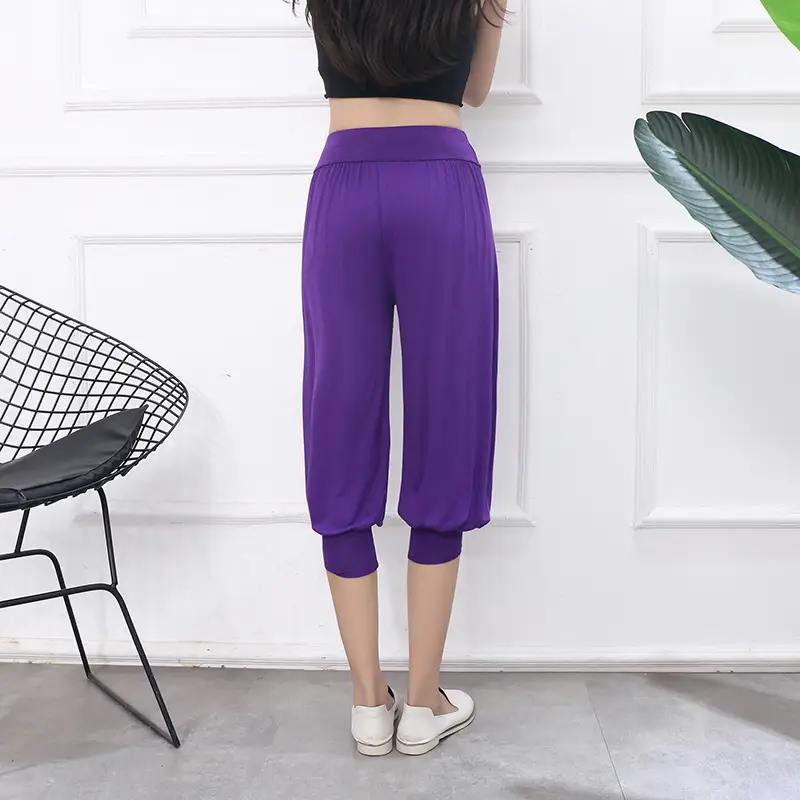 Grey High Waist Cropped Yoga Pants for Women — feature 26