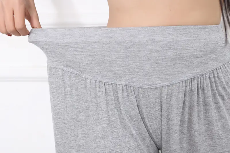 Grey High Waist Cropped Yoga Pants for Women — feature 33
