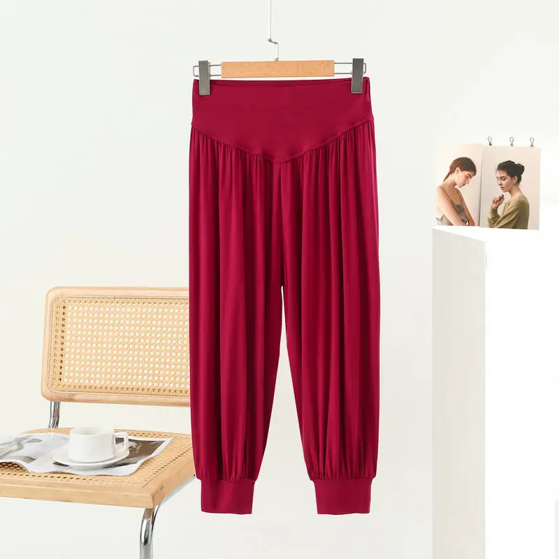 Grey High Waist Cropped Yoga Pants for Women — feature 41