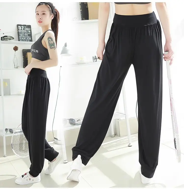 Middle-aged Women Harem Pants Navy Modal Spring Summer — feature 12