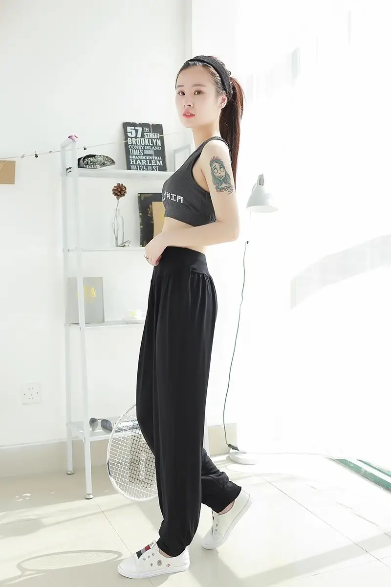 Middle-aged Women Harem Pants Navy Modal Spring Summer — feature 13