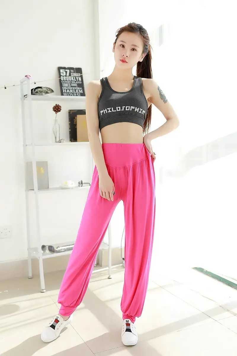 Middle-aged Women Harem Pants Navy Modal Spring Summer — feature 22