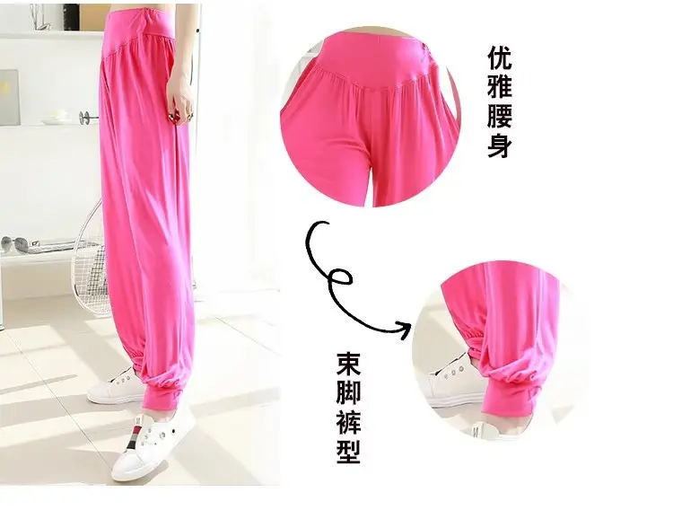 Middle-aged Women Harem Pants Navy Modal Spring Summer — feature 25