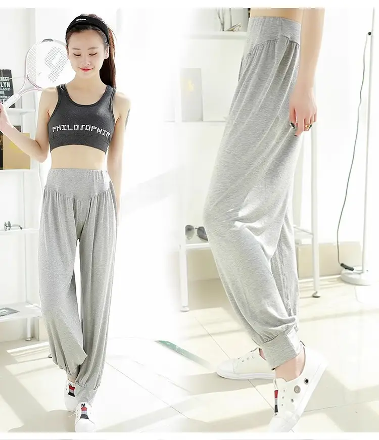 Middle-aged Women Harem Pants Navy Modal Spring Summer — feature 27