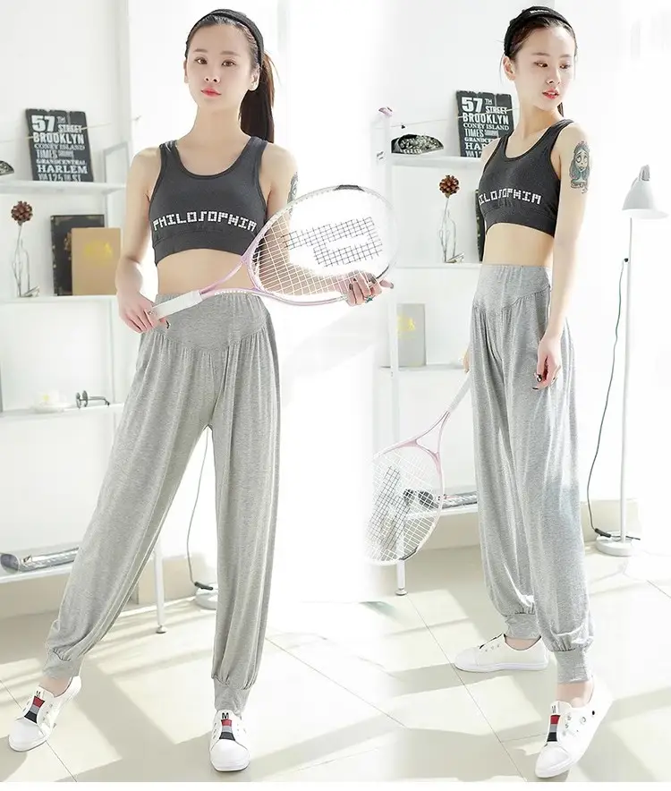 Middle-aged Women Harem Pants Navy Modal Spring Summer — feature 28