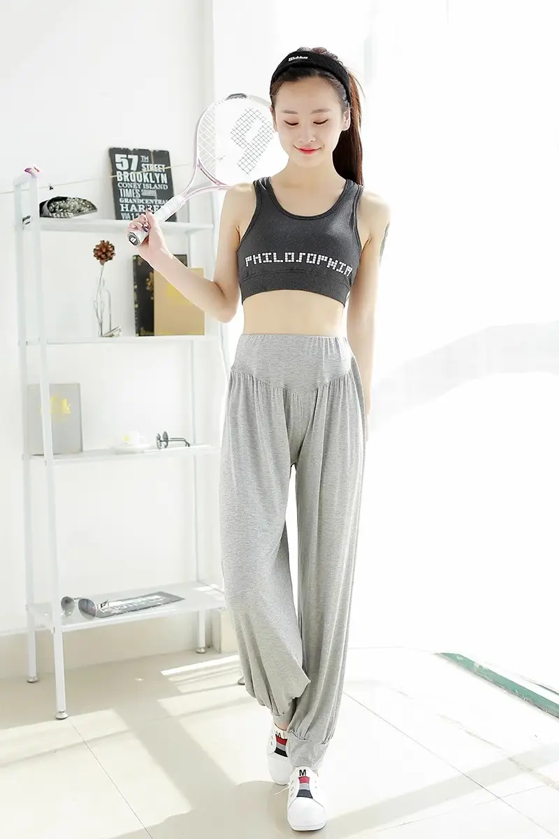 Middle-aged Women Harem Pants Navy Modal Spring Summer — feature 32