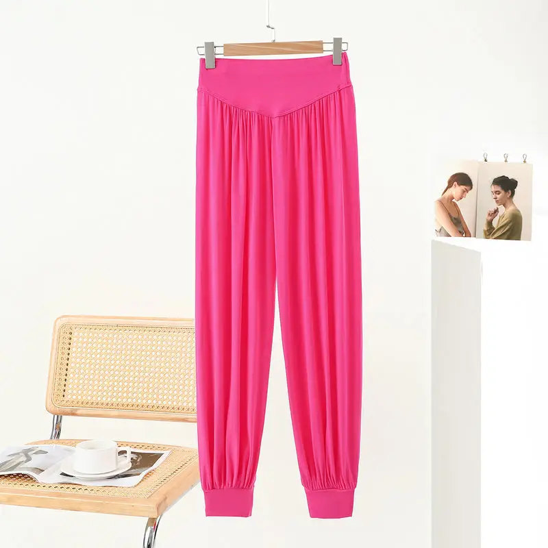 Middle-aged Women Harem Pants Navy Modal Spring Summer — feature 36