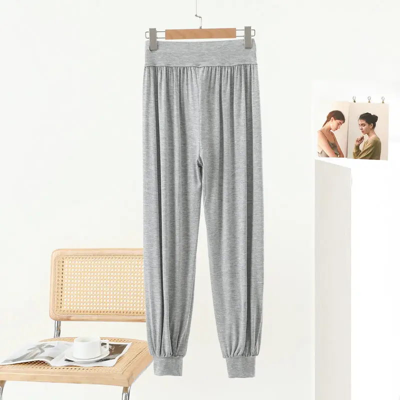 Middle-aged Women Harem Pants Navy Modal Spring Summer — feature 46