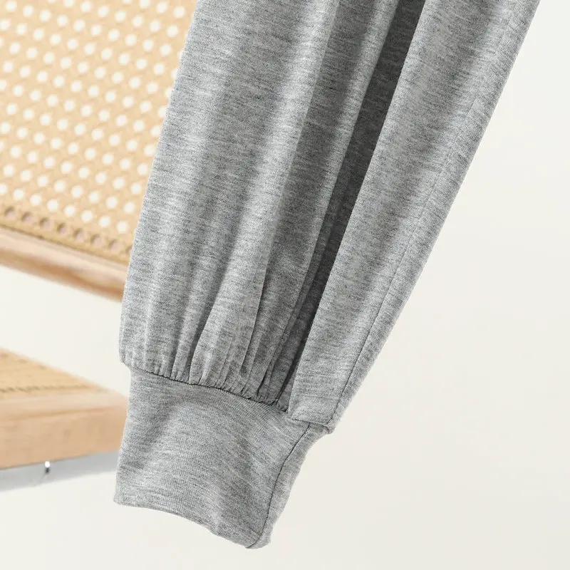 Middle-aged Women Harem Pants Navy Modal Spring Summer — feature 50